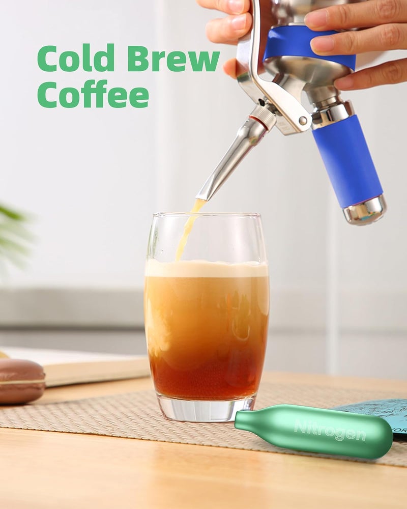 Mosa Coffee Charger Cartridges, 10-Pack (2g, Non-Threaded) – Perfect for Nitro-Style Cold Brew - Image 2
